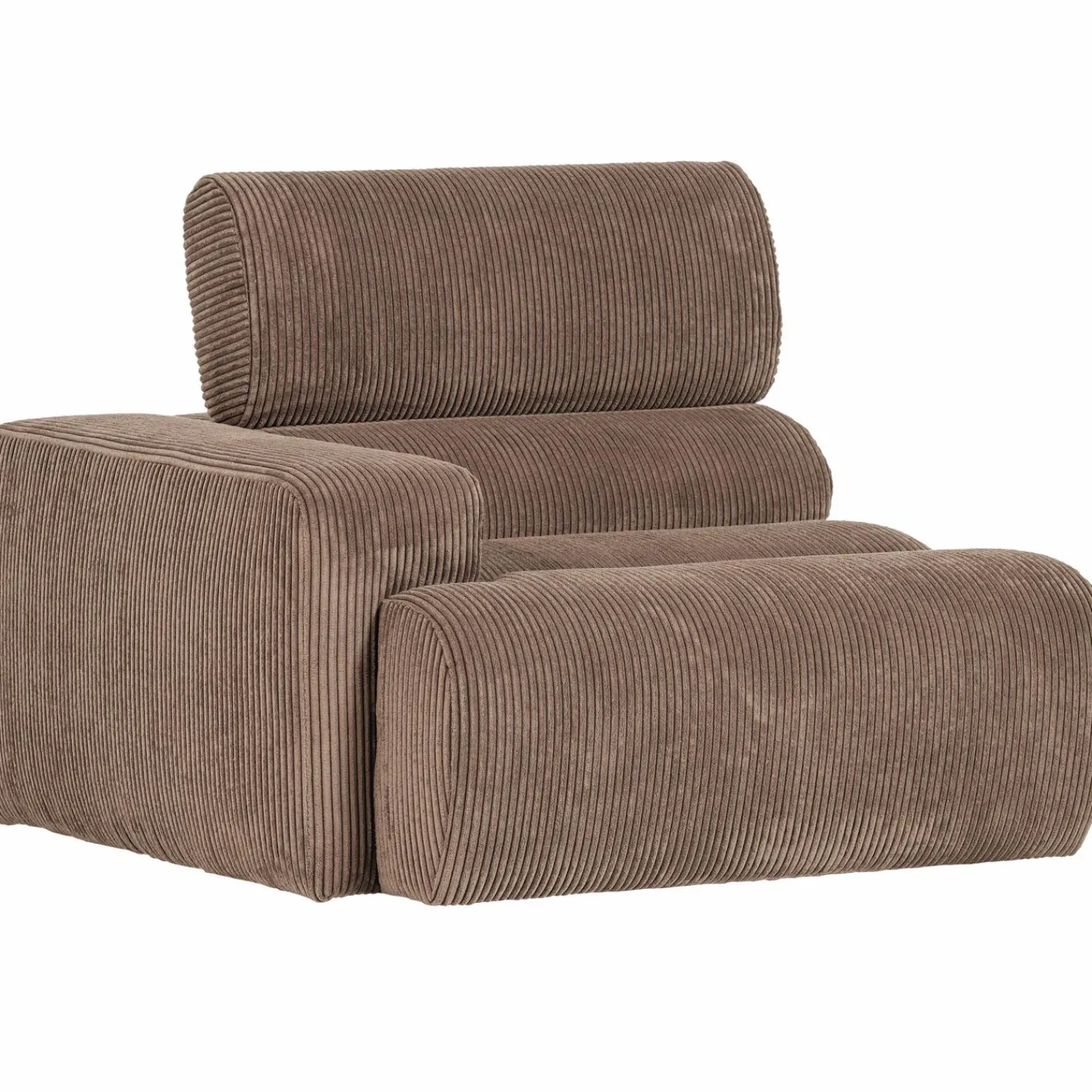 Online WOOOD Novi 1-zits element arm links ribstof Taupe