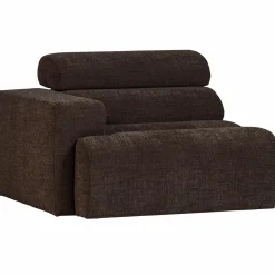 Clearance WOOOD Novi 1-zits element arm links Donkerbruin melange