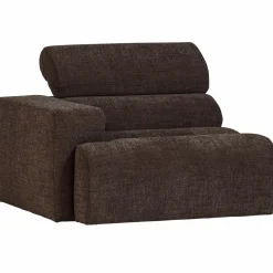 Clearance WOOOD Novi 1-zits element arm links Donkerbruin melange