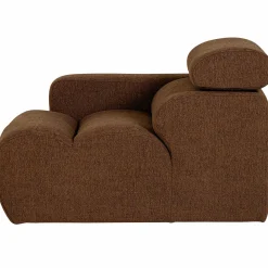 Discount WOOOD Novi 1-zits element arm links bouclé Mokkabruin