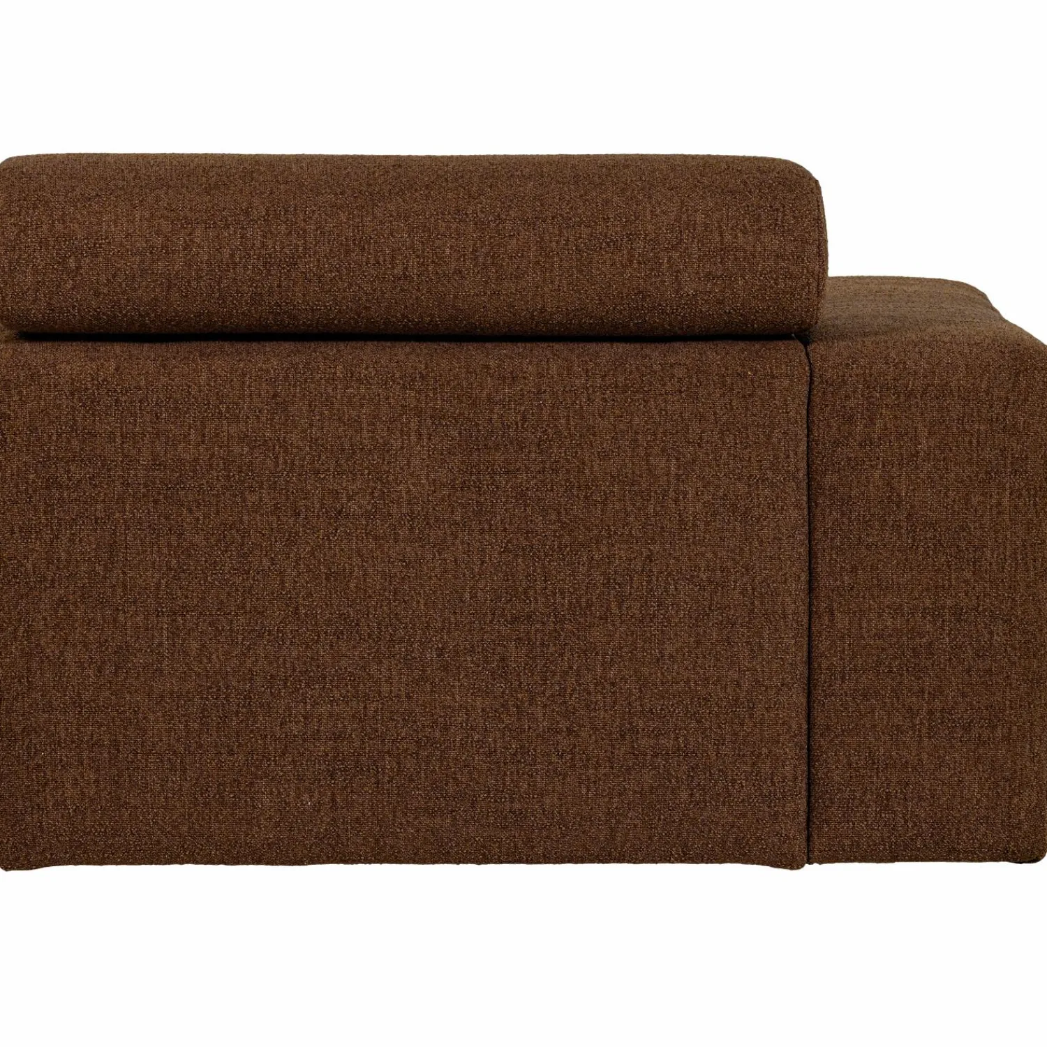 Discount WOOOD Novi 1-zits element arm links bouclé Mokkabruin