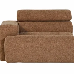 Hot WOOOD Novi 1-zits element arm links bouclé bruin Karamel