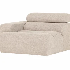 Outlet WOOOD Novi 1-zits element arm links bouclé Naturel