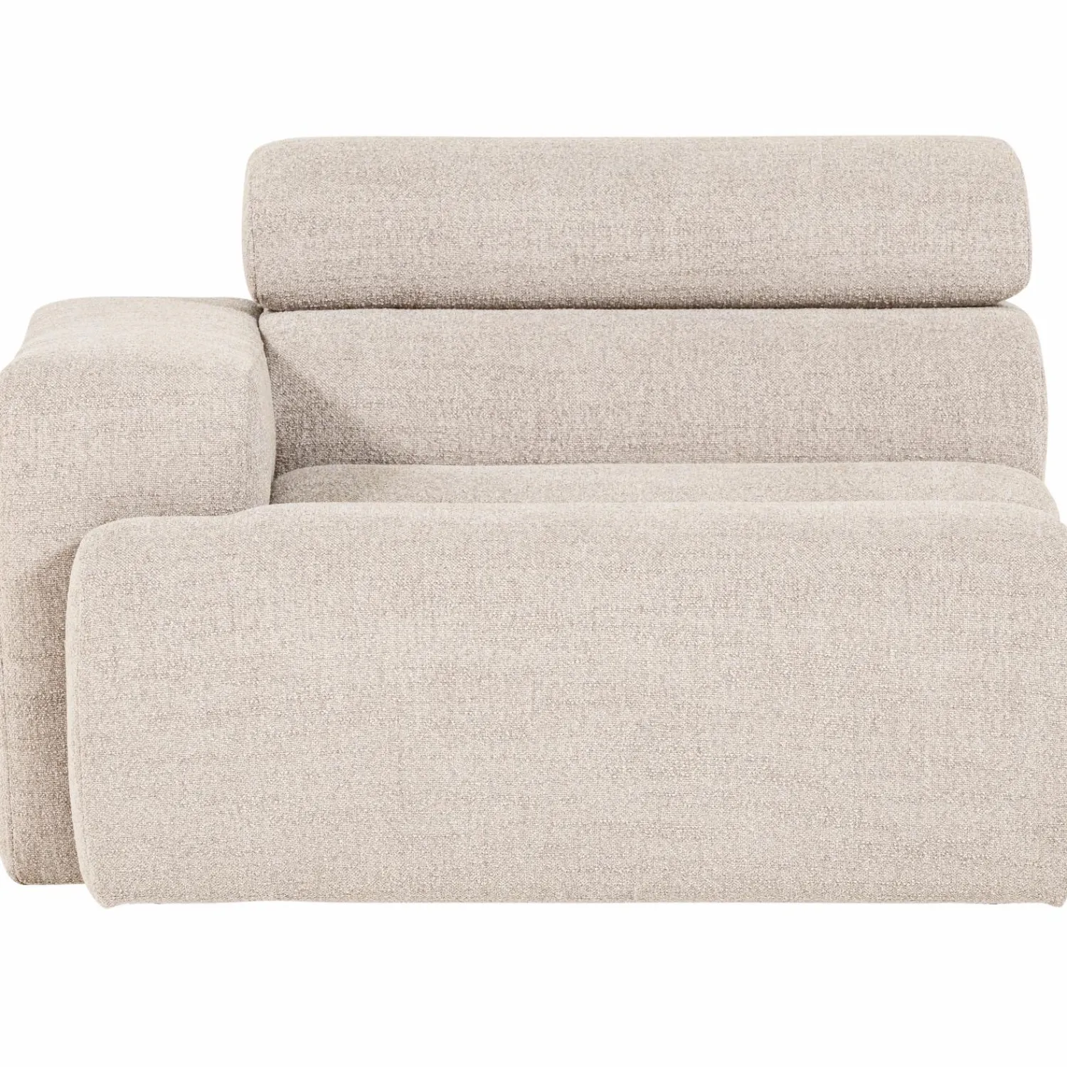 Outlet WOOOD Novi 1-zits element arm links bouclé Naturel