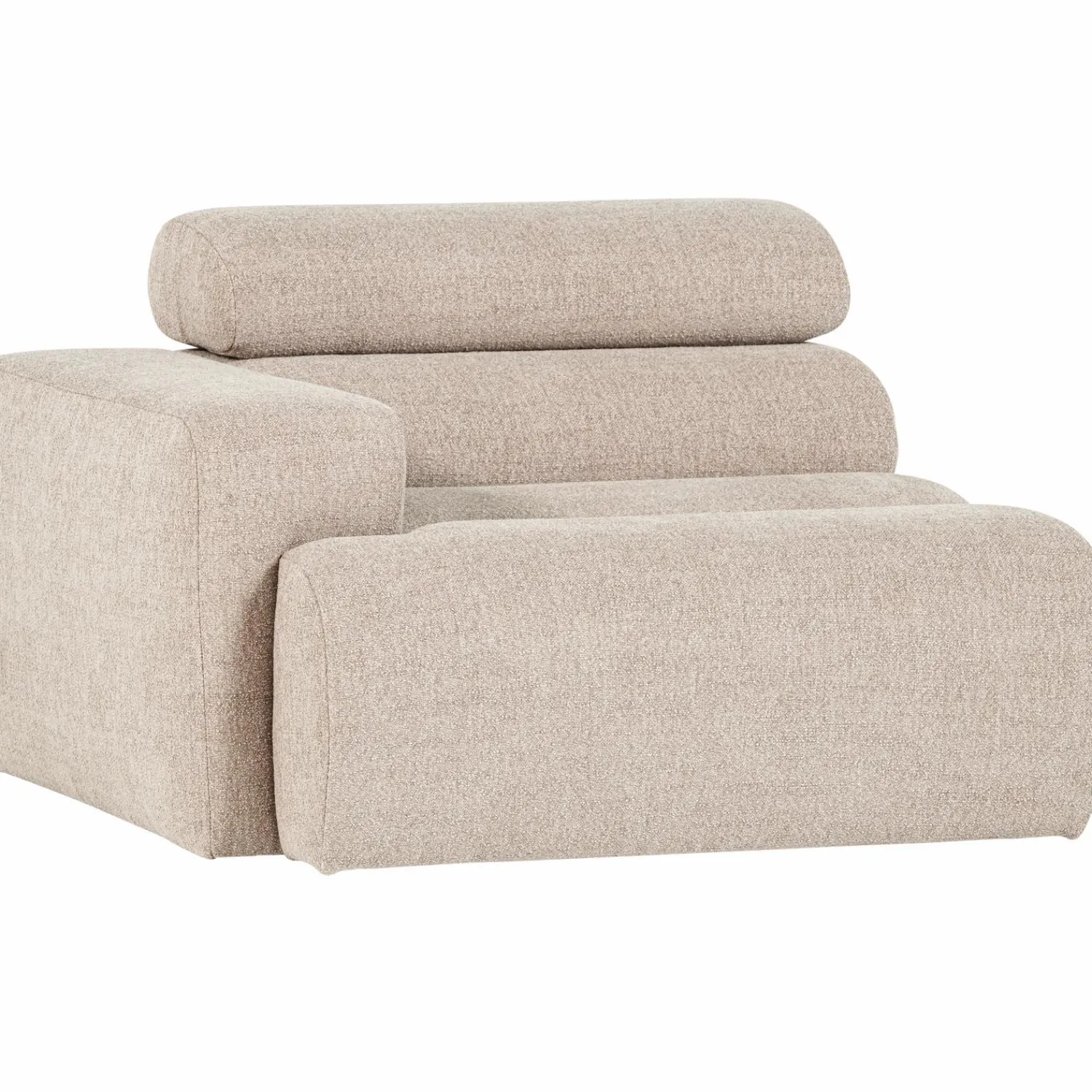 Outlet WOOOD Novi 1-zits element arm links bouclé Naturel