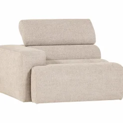 Outlet WOOOD Novi 1-zits element arm links bouclé Naturel