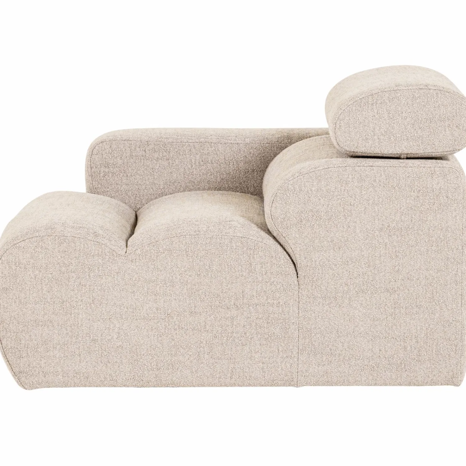 Outlet WOOOD Novi 1-zits element arm links bouclé Naturel