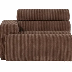 Outlet WOOOD Novi 1-zits element arm links ribstof Mokkabruin