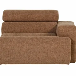 Discount WOOOD Novi 1-zits element arm rechts bouclé bruin Karamel