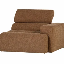 Discount WOOOD Novi 1-zits element arm rechts bouclé bruin Karamel