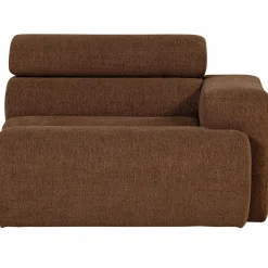 New WOOOD Novi 1-zits element arm rechts bouclé Mokkabruin