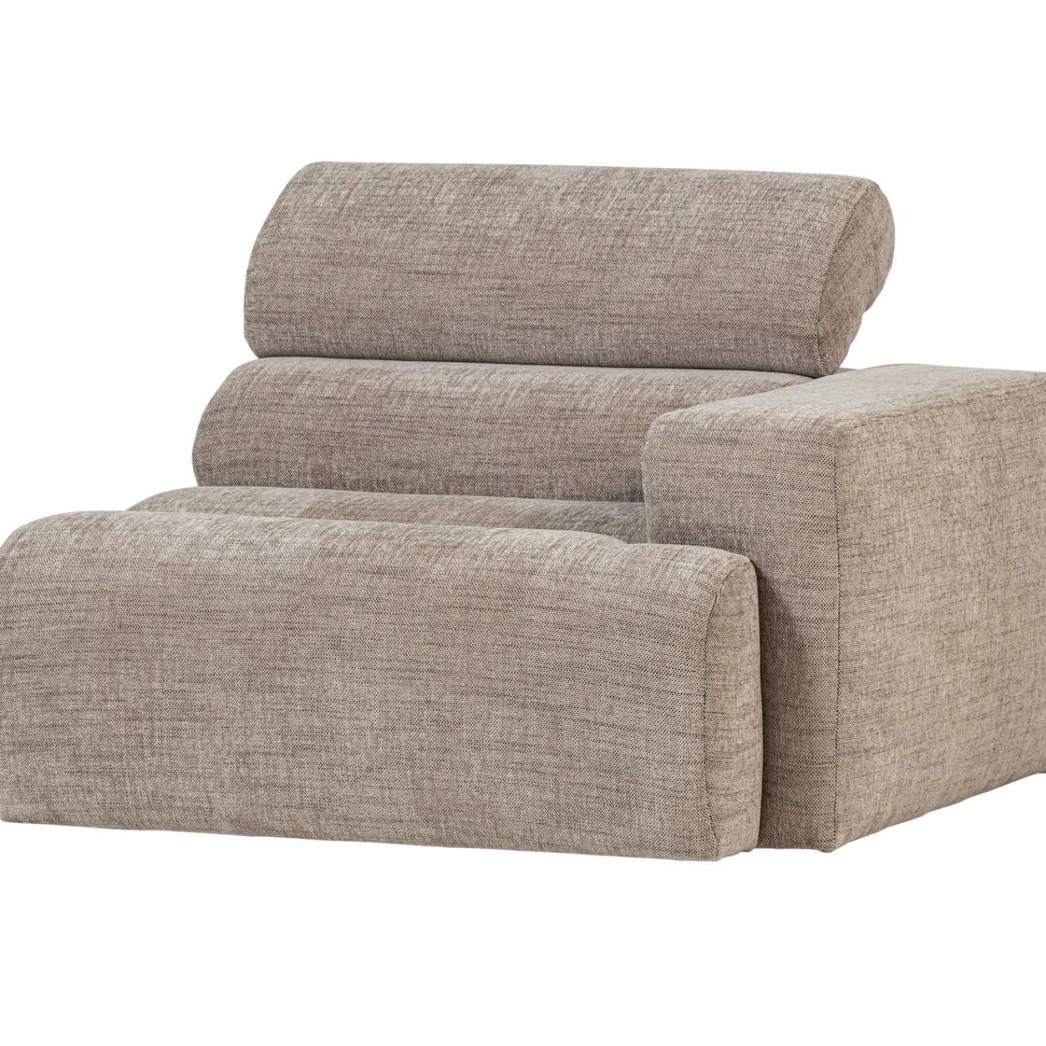 Online WOOOD Novi 1-zits element arm rechts Naturel melange