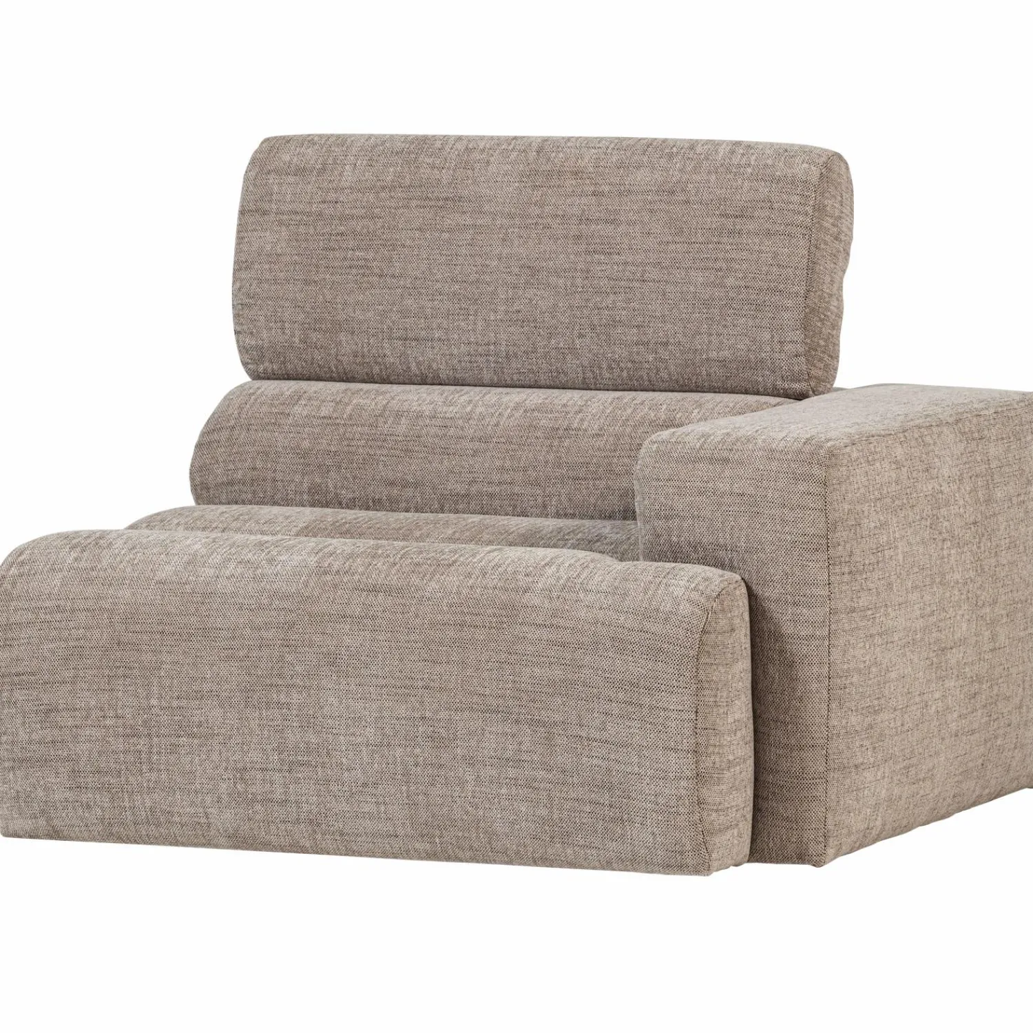 Online WOOOD Novi 1-zits element arm rechts Naturel melange