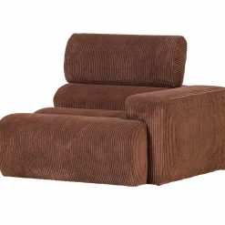 Online WOOOD Novi 1-zits element arm rechts ribstof Terra