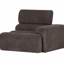 Sale WOOOD Novi 1-zits element arm rechts ribstof grijsbruin Grijs/bruin