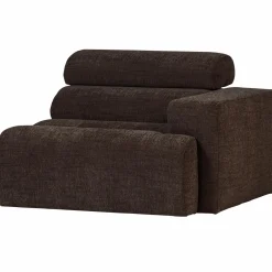 Hot WOOOD Novi 1-zits element arm rechts Donkerbruin melange