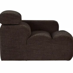 Hot WOOOD Novi 1-zits element arm rechts Donkerbruin melange