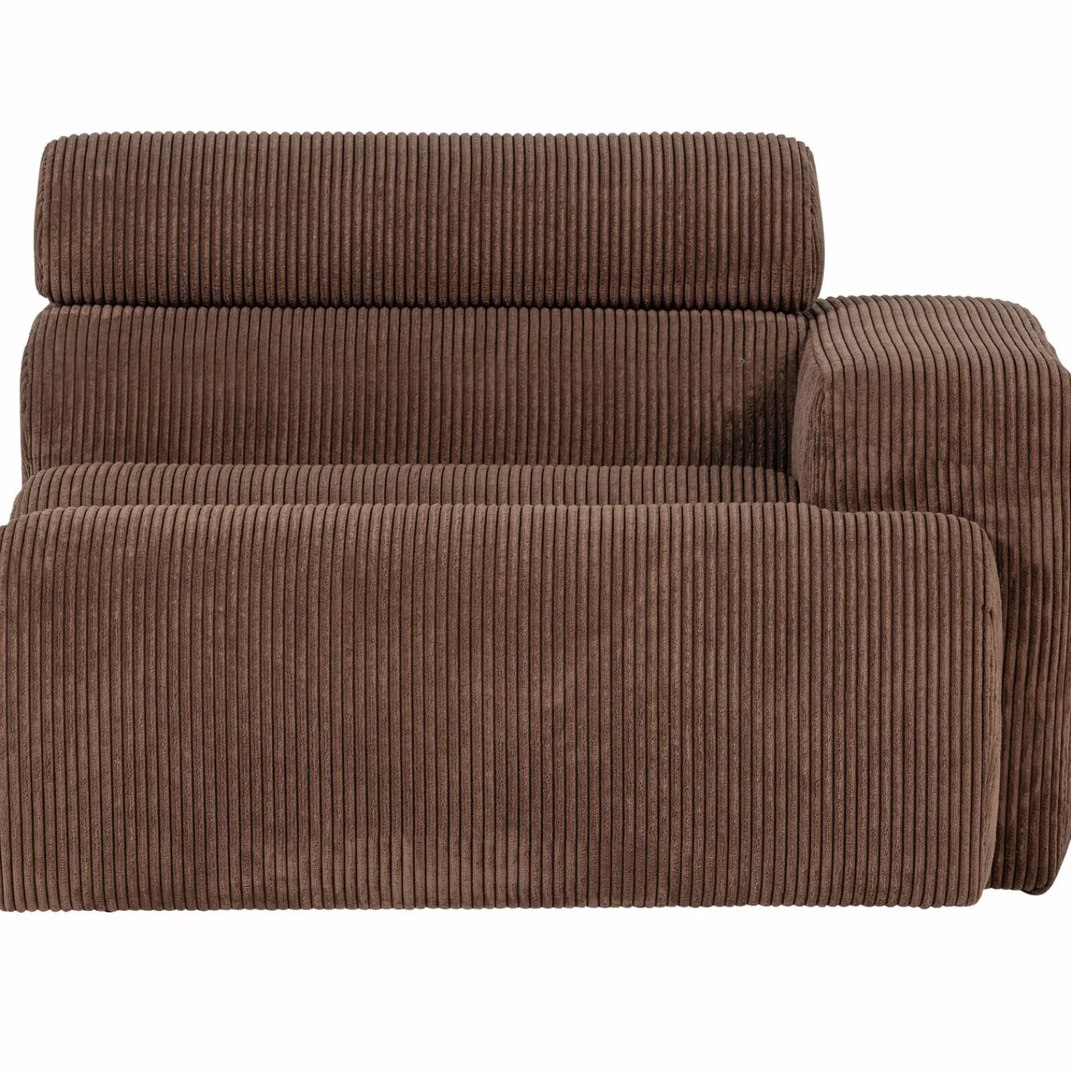 Hot WOOOD Novi 1-zits element arm rechts ribstof Mokkabruin