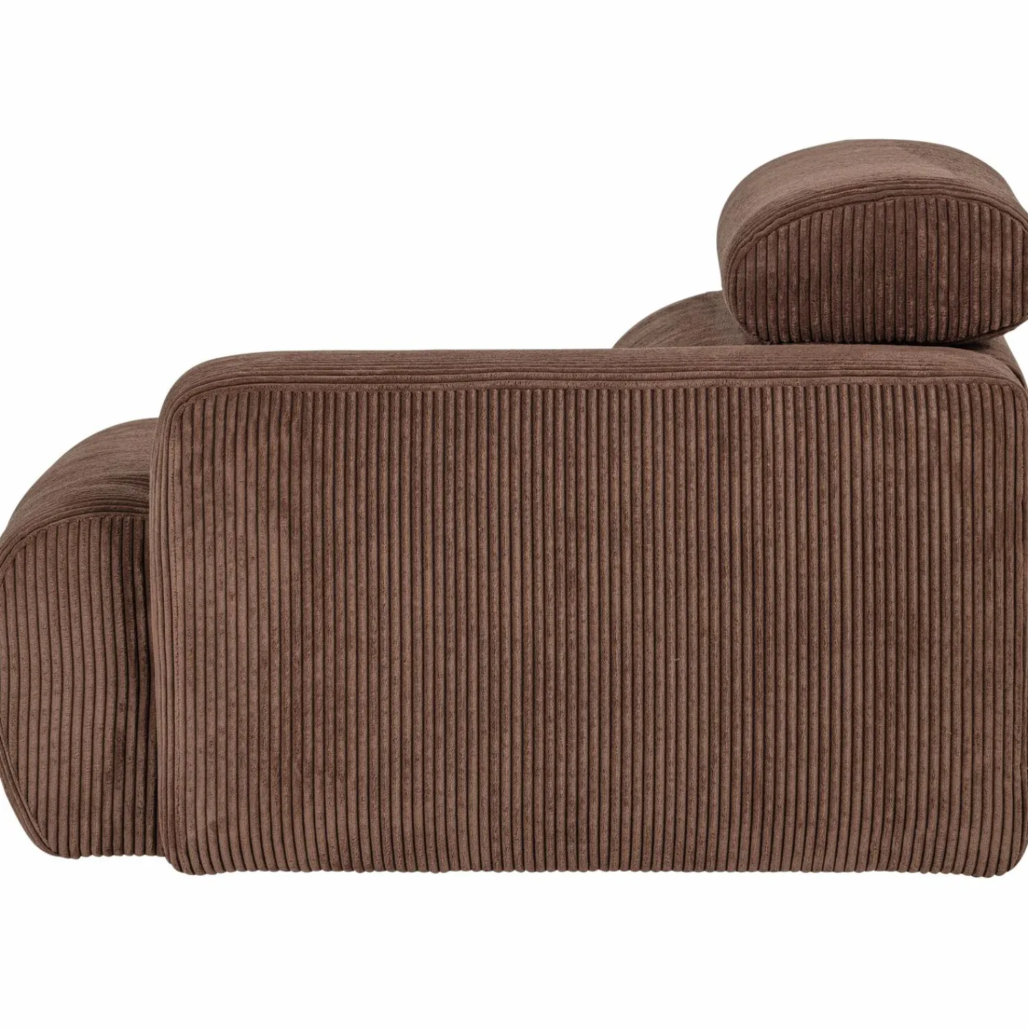 Hot WOOOD Novi 1-zits element arm rechts ribstof Mokkabruin