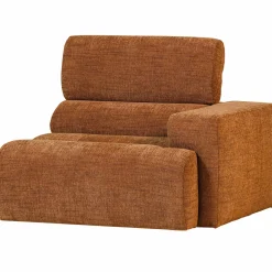 Online WOOOD Novi 1-zits element arm rechts melange Oranje