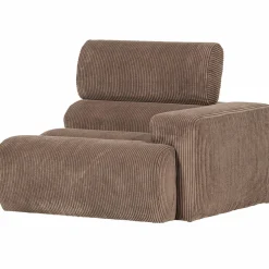 Clearance WOOOD Novi 1-zits element arm rechts ribstof Taupe