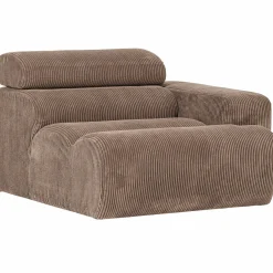 Clearance WOOOD Novi 1-zits element arm rechts ribstof Taupe