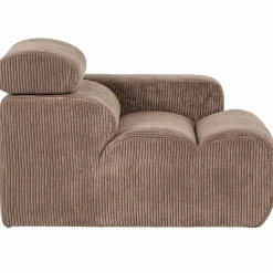 Clearance WOOOD Novi 1-zits element arm rechts ribstof Taupe