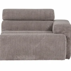 WOOOD Novi 1-zits element arm rechts ribstof Zand