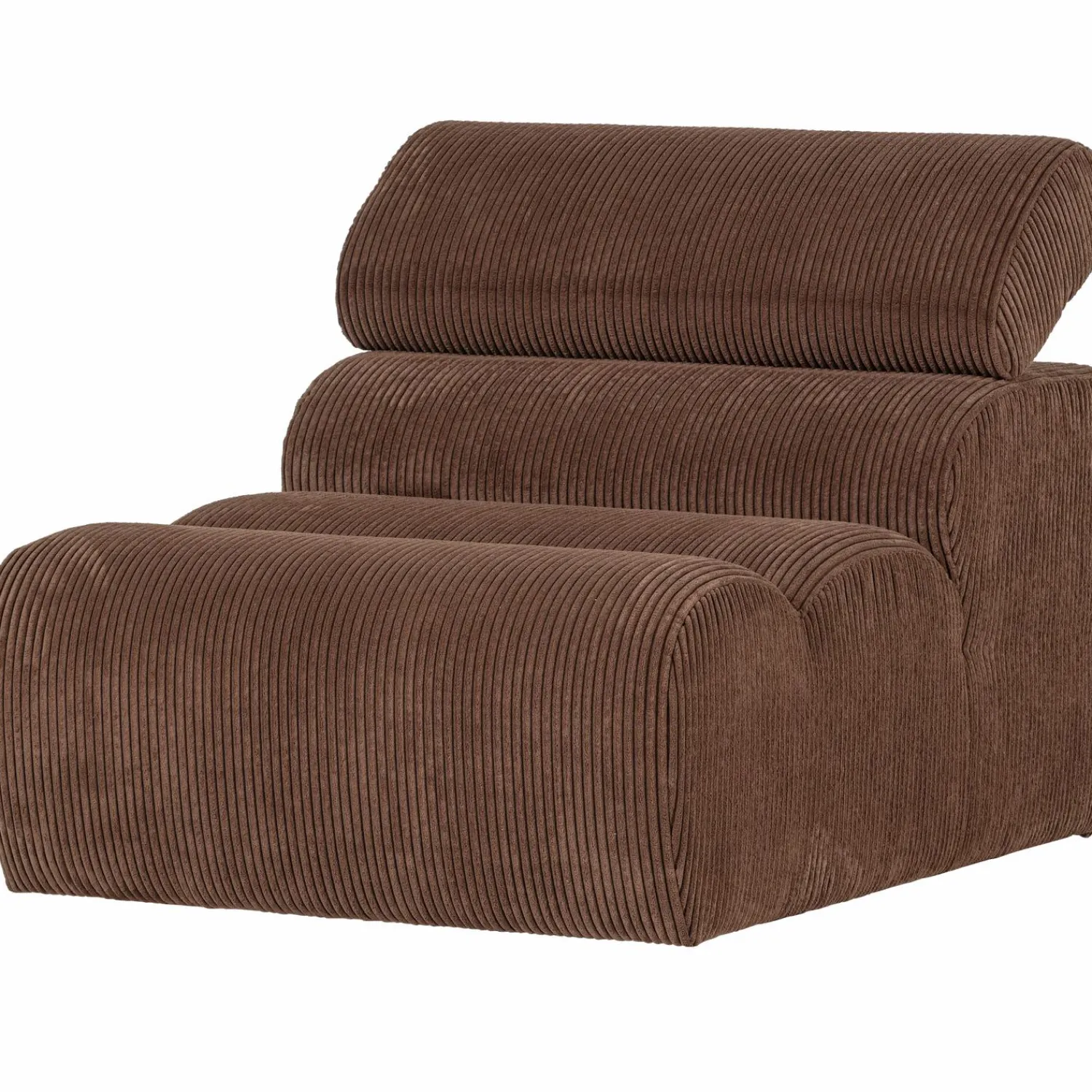 Outlet WOOOD Novi 1-zits element ribstof Mokkabruin