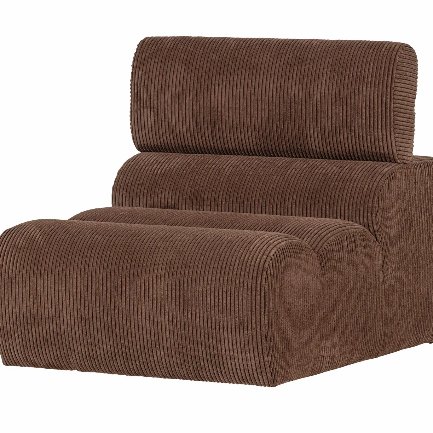 Outlet WOOOD Novi 1-zits element ribstof Mokkabruin