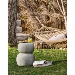 Clearance WOOOD Oda bijzettafel betonlook groen/grijs