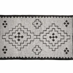 New WOOOD Omari vloerkleed wol/jute naturel/zwart 160x230 cm