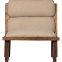 WOOOD Opulent fauteuil bouclé/hout naturel