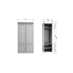 New WOOOD Organize kast 62 cm grenen mist