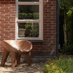 Clearance WOOOD Orio tuin loungestoel vezelversterkte polymeer rood/bruin