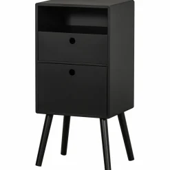 Sale WOOOD Ozzy nachtkastje hoog hout zwart