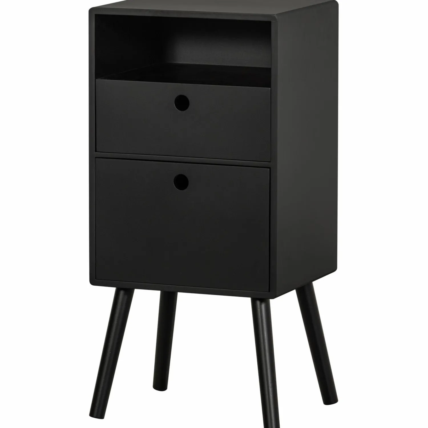 Sale WOOOD Ozzy nachtkastje hoog hout zwart