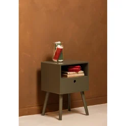 New WOOOD Ozzy nachtkastje hout Warm groen