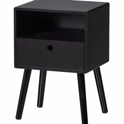 WOOOD Ozzy nachtkastje hout Zwart