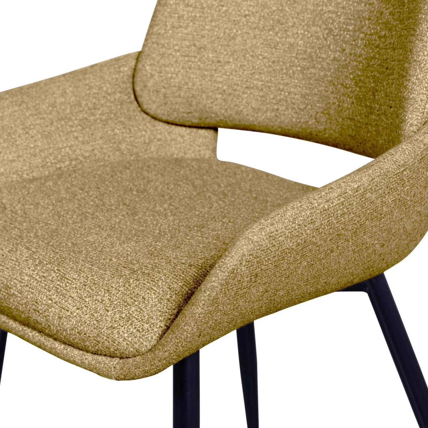 New WOOOD Parade eetkamerstoel melange stof Mosterd