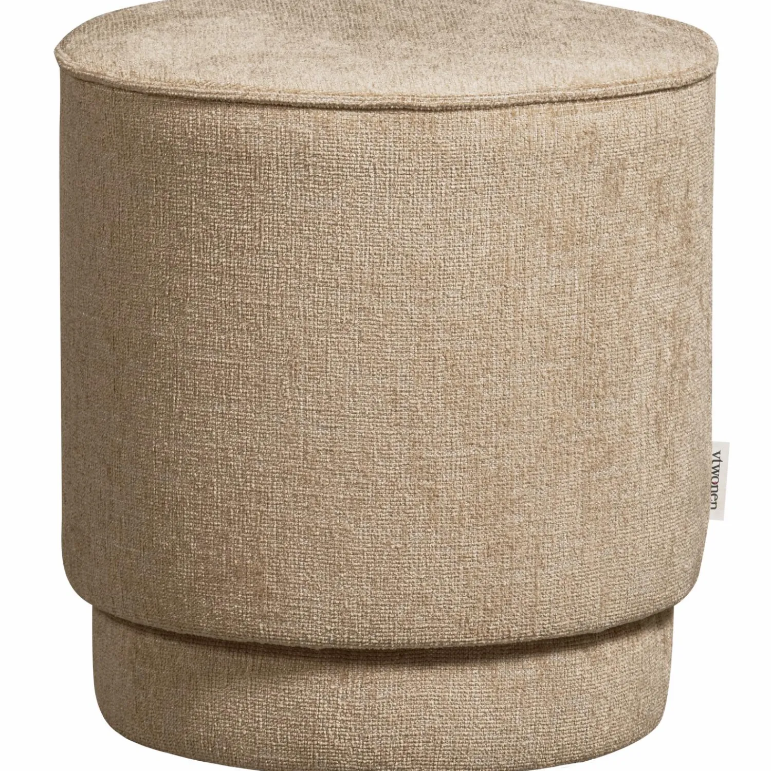 WOOOD Pearl poef Naturel melange