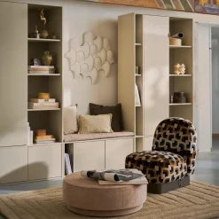 Sale WOOOD Pearl XL poef Naturel melange