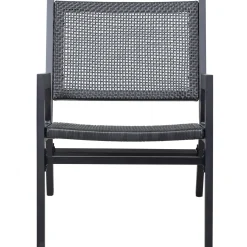 Clearance WOOOD Pem tuin fauteuil met armleuning aluminium zwart