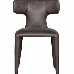 Outlet WOOOD Permit eetkamerstoel leerlook Zwart/grijs