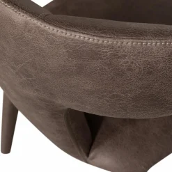 Outlet WOOOD Permit eetkamerstoel leerlook Zwart/grijs