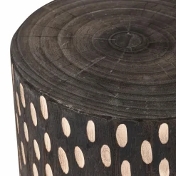 Best WOOOD Perry kruk hout donkerbruin