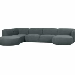 Hot WOOOD Polly bank U-vorm links Blauw/groen