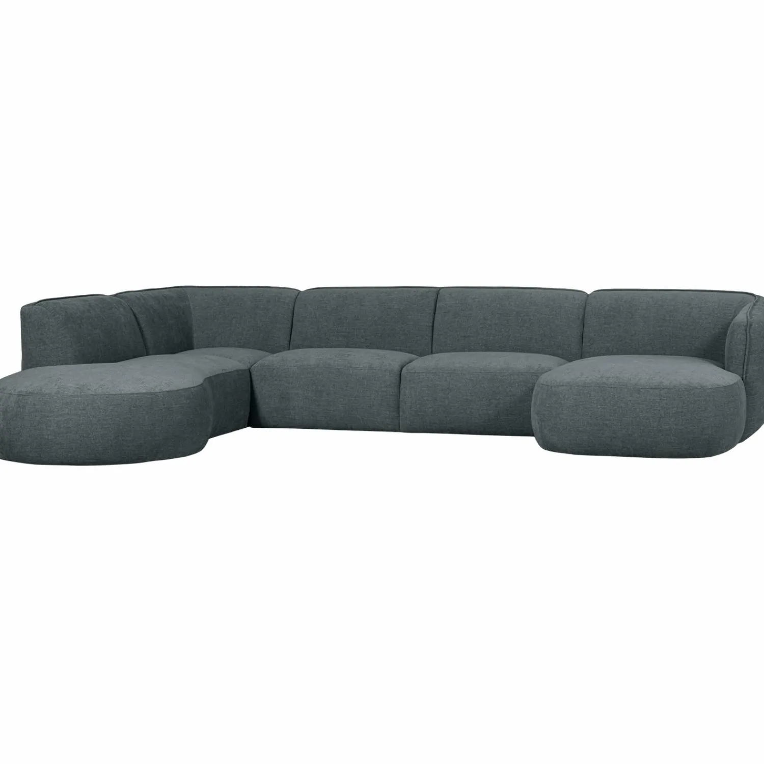 Hot WOOOD Polly bank U-vorm links Blauw/groen