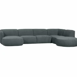 Online WOOOD Polly bank U-vorm rechts Blauw/groen