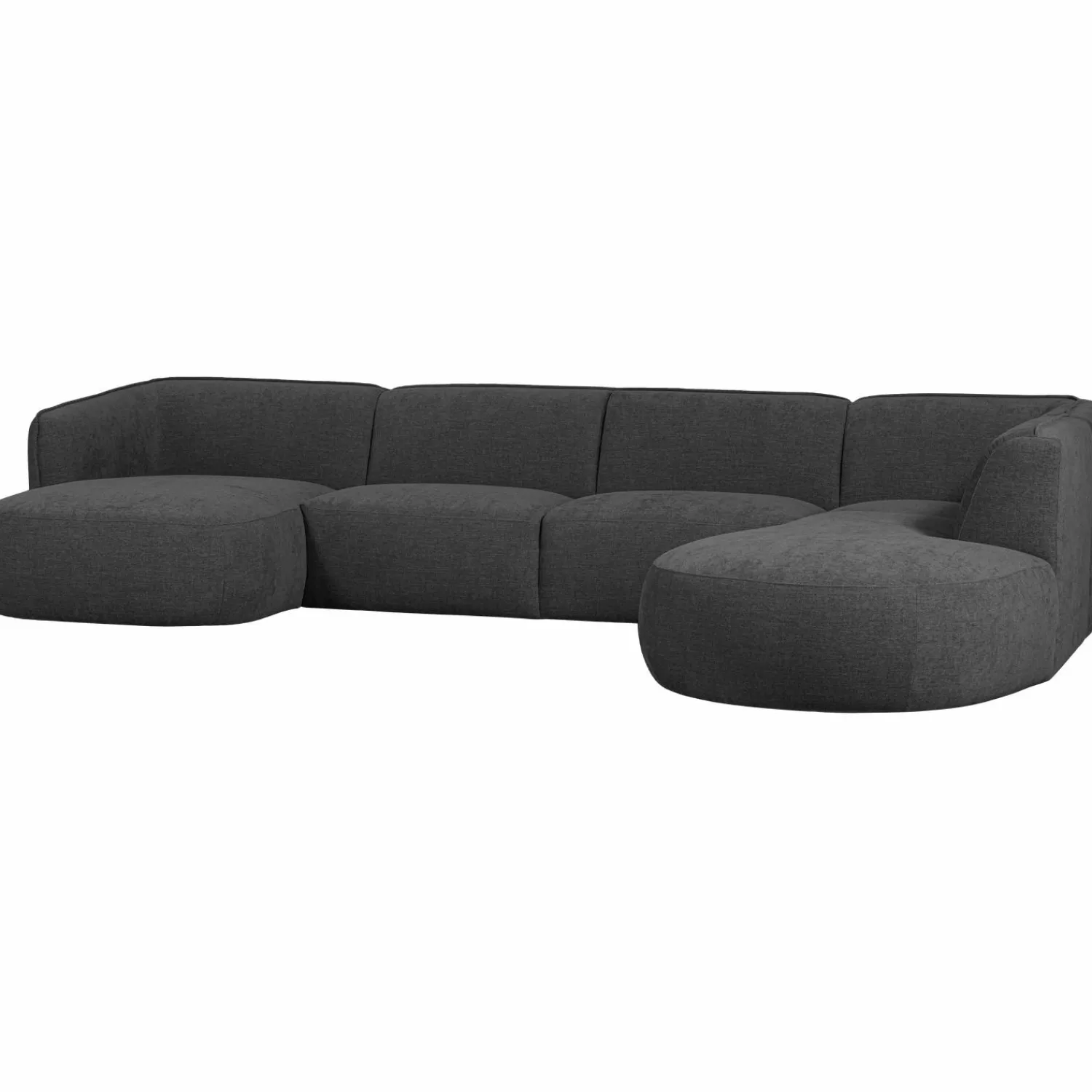 WOOOD Polly bank U-vorm rechts Grijs